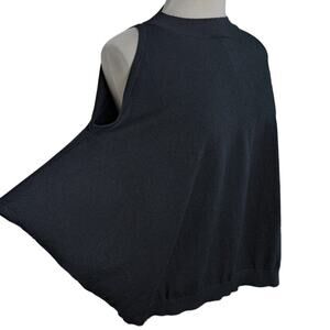 Central Park West New York Womens Black Bat Wing Cold Shoulder Sweater Size XS